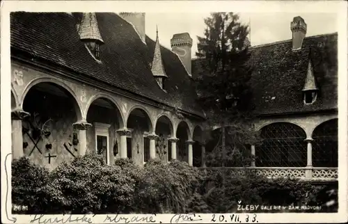 Ak Žleby Schleb Mittelböhmen, Schloss