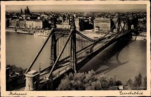 Ak Budapest Ungarn, Elisabeth-Brücke