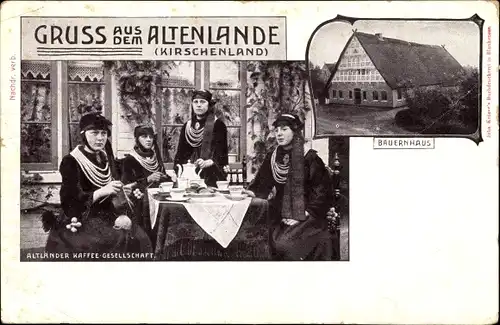 Ak Altes Land Niedersachsen, Altländer Kaffeegesellschaft, Bauernhaus