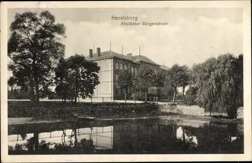 Ak Rendsburg in Schleswig Holstein, Altstädter Bürgerschule