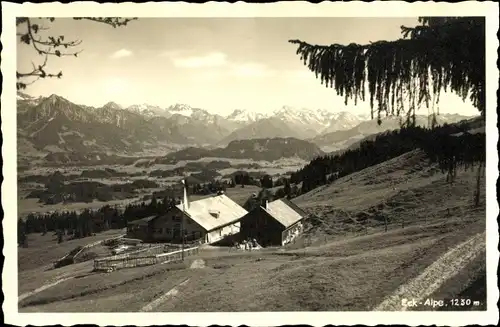 Ak Hinterstein Bad Hindelang im Oberallgäu, Eck-Alpe, Berggasthof