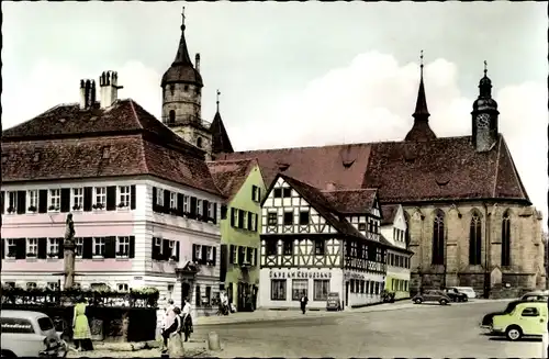 Ak Feuchtwangen in Mittelfranken, An der Romantischen Straße, Kirche