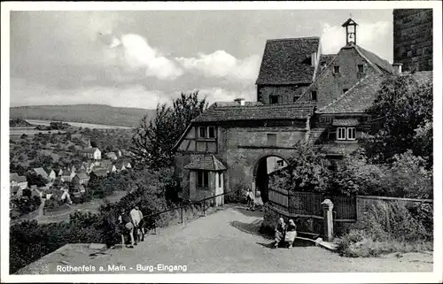 Ak Rothenfels am Main Unterfranken, Burg, Eingang