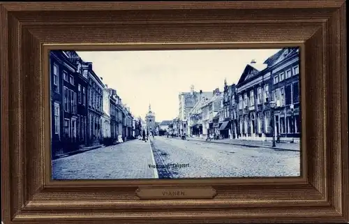 Passepartout Ak Vianen Utrecht Niederlande, Straßenpartie