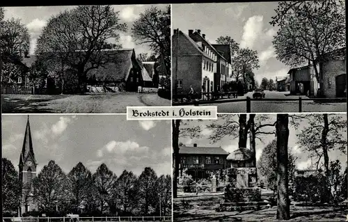 Ak Brokstedt in Schleswig Holstein, Ortsansichten, Denkmal, Kirche