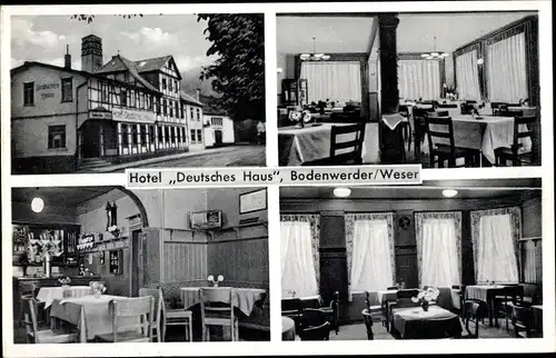 Ak Bodenwerder an der Weser, Hotel Deutsches Haus, Innenansicht