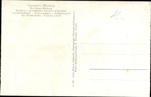 Ak Solingen in Nordrhein Westfalen, Burg Hohenscheid, Gaststätte Blasberg, Innenansicht