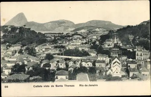 Ak Rio de Janeiro Brasilien, Cattete visto de Santa Thereza