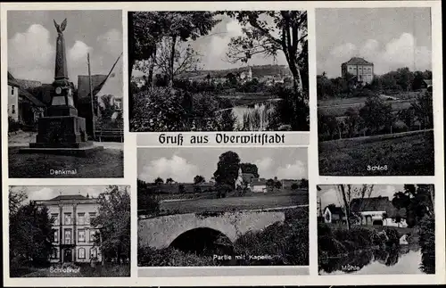 Ak Oberwittstadt Ravenstein in Baden, Kriegerdenkmal, Mühle, Schloss, Stadtansicht