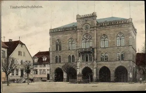 Ak Tauberbischofsheim in Baden Württemberg, Rathaus