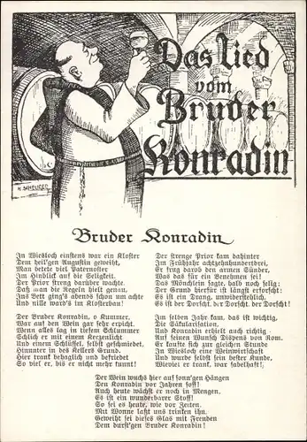Lied Ak Wiesloch in Baden Württemberg, Das Lied von Bruder Konradin, Kurpfälzisches Winzerfest