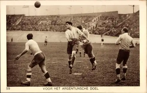 Ak Olympia 1928, Voor het Argentijnsche Doel, Fußball