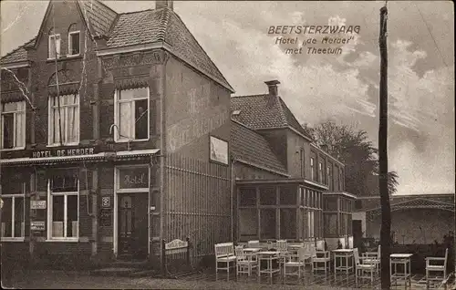 Ak Beetsterzwaag Friesland Niederlande, Hotel met Theetuin