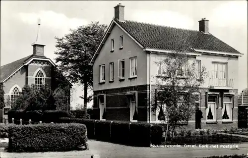 Ak Murmerwoude Friesland Niederlande, Geref. Kerk, Pastorie