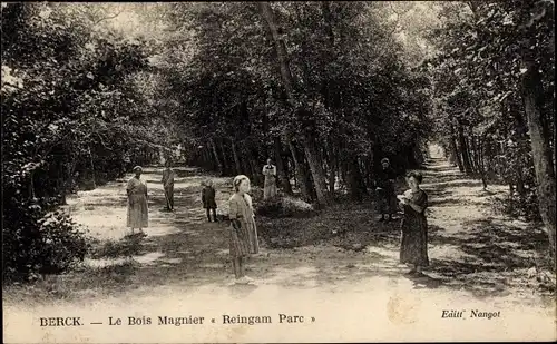 Ak Berck Pas de Calais, Le Bois Magnier Reingam Parc