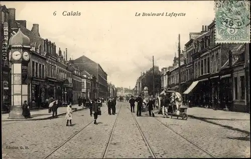 Ak Calais Pas de Calais, Le Boulevard Lafayette