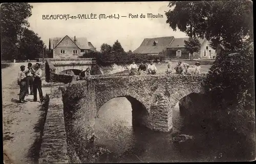 Ak Beaufort en Vallee Beaufort en Anjou Maine et Loire, Pont du Moulin