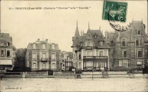 Ak Trouville sur Mer Calvados, Chalets le Provost et la Tourelle