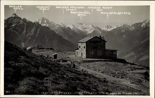 Ak Innsbruck Tirol, Patscherkofel, Schutzhaus, Schaufelspitze, Habicht, Wilder Freiger