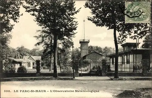 Ak Le Parc de Saint Maur Val de Marne, L'Observatoire Metereologique