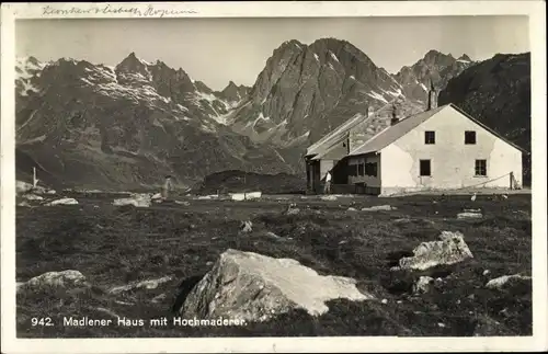 Ak Partenen Gaschurn in Vorarlberg, Madlener Haus, Hochmaderer