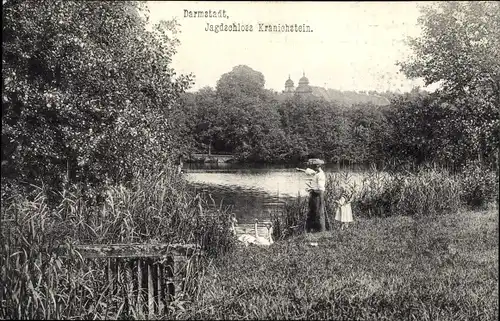 Ak Darmstadt in Hessen, Jagdschloss Kranichstein