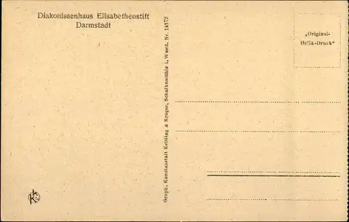 Ak Darmstadt in Hessen, Marthahaus Damenheim Pfarrhaus