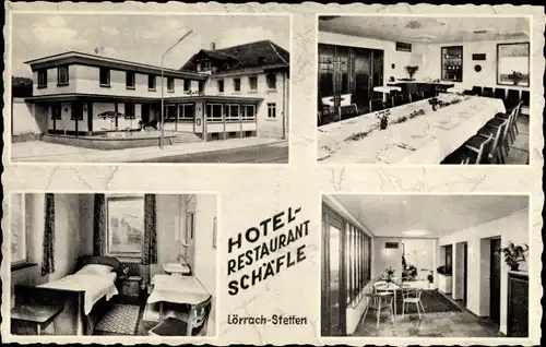 Ak Stetten Lörrach in Baden, Hotel Schäfle