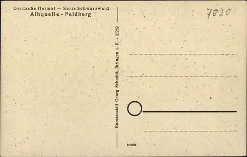 Ak Feldberg im Schwarzwald, Albquelle, Winter