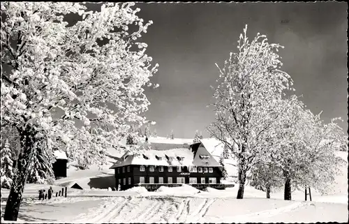 Ak Feldberg im Schwarzwald, Hotel Albquelle, Winter