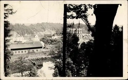 Ak Želiv Seelau Region Hochland, Blick auf den Ort