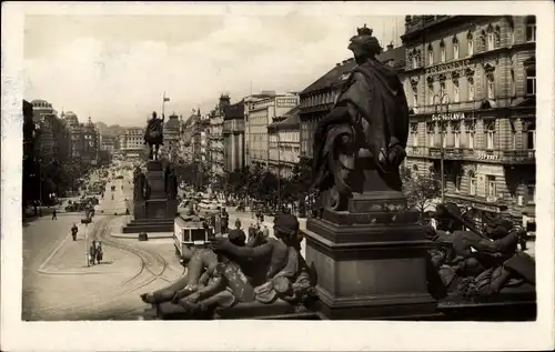 Ak Praha Prag Tschechien, Wenzelsplatz