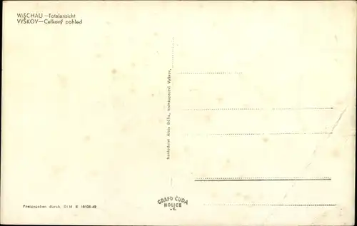 Ak Vyškov Wischau Südmähren, Totalansicht