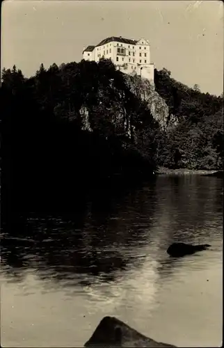 Foto Ak Orlík nad Vltavou Staré Sedlo Altsattel Südböhmen, Burg