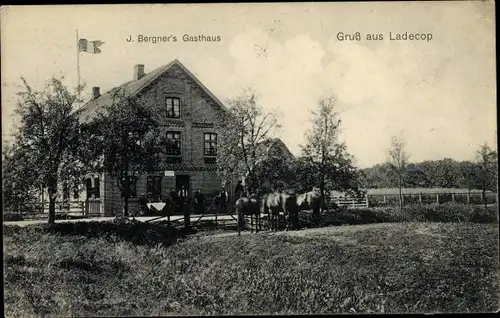 Ak Ladekop Jork im Alten Land, J. Bergner's Gasthaus