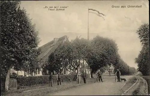 Ak Unterstedt Rotenburg an der Wümme, Gasthaus Zu den zwei Linden