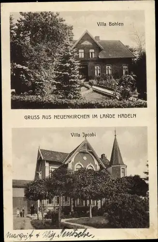 Ak Neuenkirchen Land Hadeln Niedersachsen, Villa Bohlen, Villa Jacobi