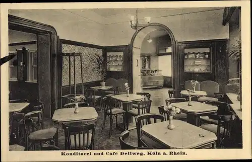 Ak Köln am Rhein, Café Dellweg, Chlodwigplatz 12