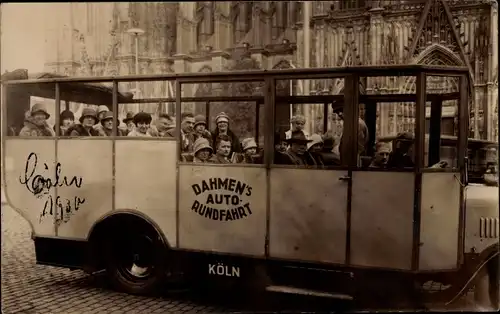 Foto Ak Köln am Rhein, Dahmens Stadtrundfahrt 1930, Kölner Dom