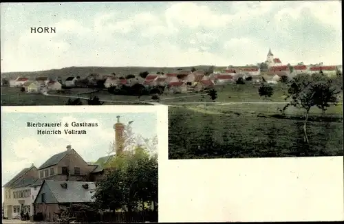 Ak Horn im Hunsrück, Bierbrauerei und Gasthaus, Totalansicht