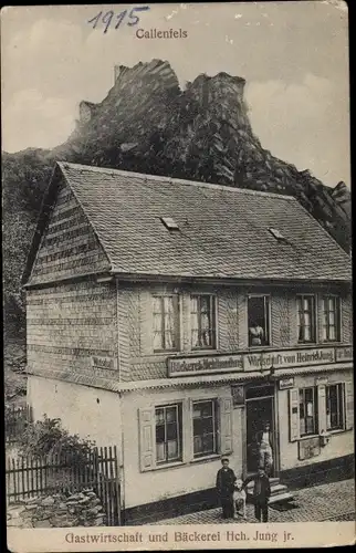 Ak Kallenfels Kirn an der Nahe, Bäckerei und Mehlhandlung, Gastwirtschaft