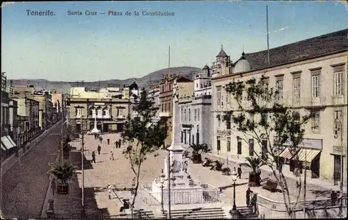 Ak Santa Cruz de Tenerife Teneriffa Kanarische Inseln Spanien, Plaza de la Constitución