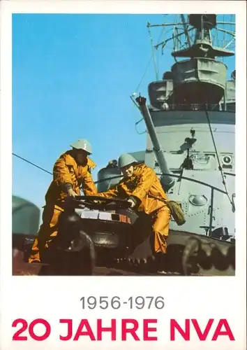 Ak 20 Jahre NVA 1976, DDR, Deutsches Kriegsschiff, Soldaten