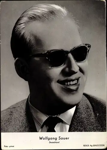 Ak Musiker und Sänger Wolfgang Sauer, Portrait mit Sonnenbrille