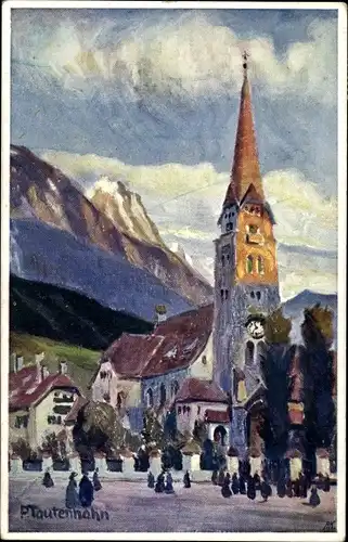 Künstler Ak Tautenhahn, P., Innsbruck in Tirol, Evangelische Christus Kirche
