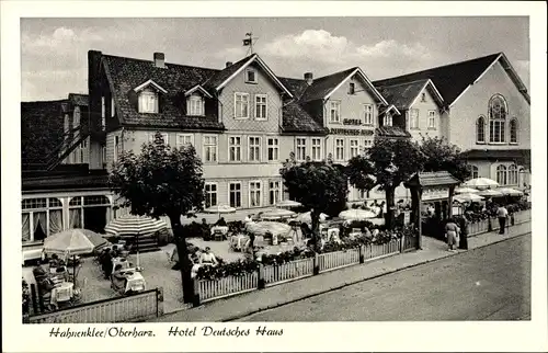 Ak Hahnenklee Bockswiese Goslar im Harz, Hotel Deutsches Haus