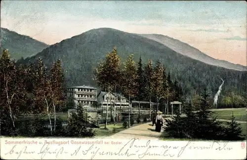 Ak Goslar am Harz, Gosewasserfall