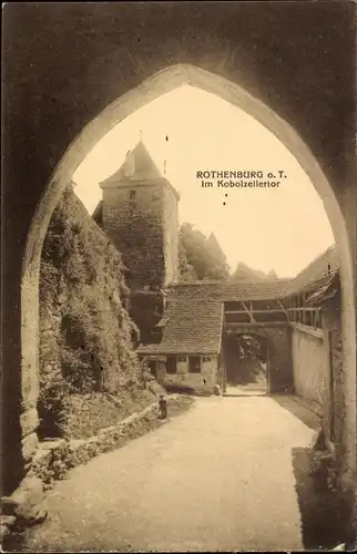 Ak Rothenburg ob der Tauber Mittelfranken, Kobolzellertor