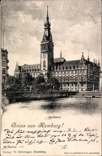 Ak Hamburg Mitte Altstadt, Rathaus, Sammlung Lachmund