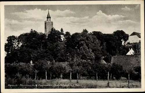 Ak Posterstein im Altenburger Land, Konsum-Bezirksschule